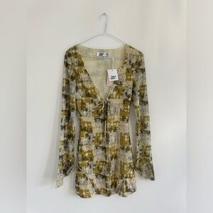 Tiger mist optical print summer dress NEVER WORN. Size xs